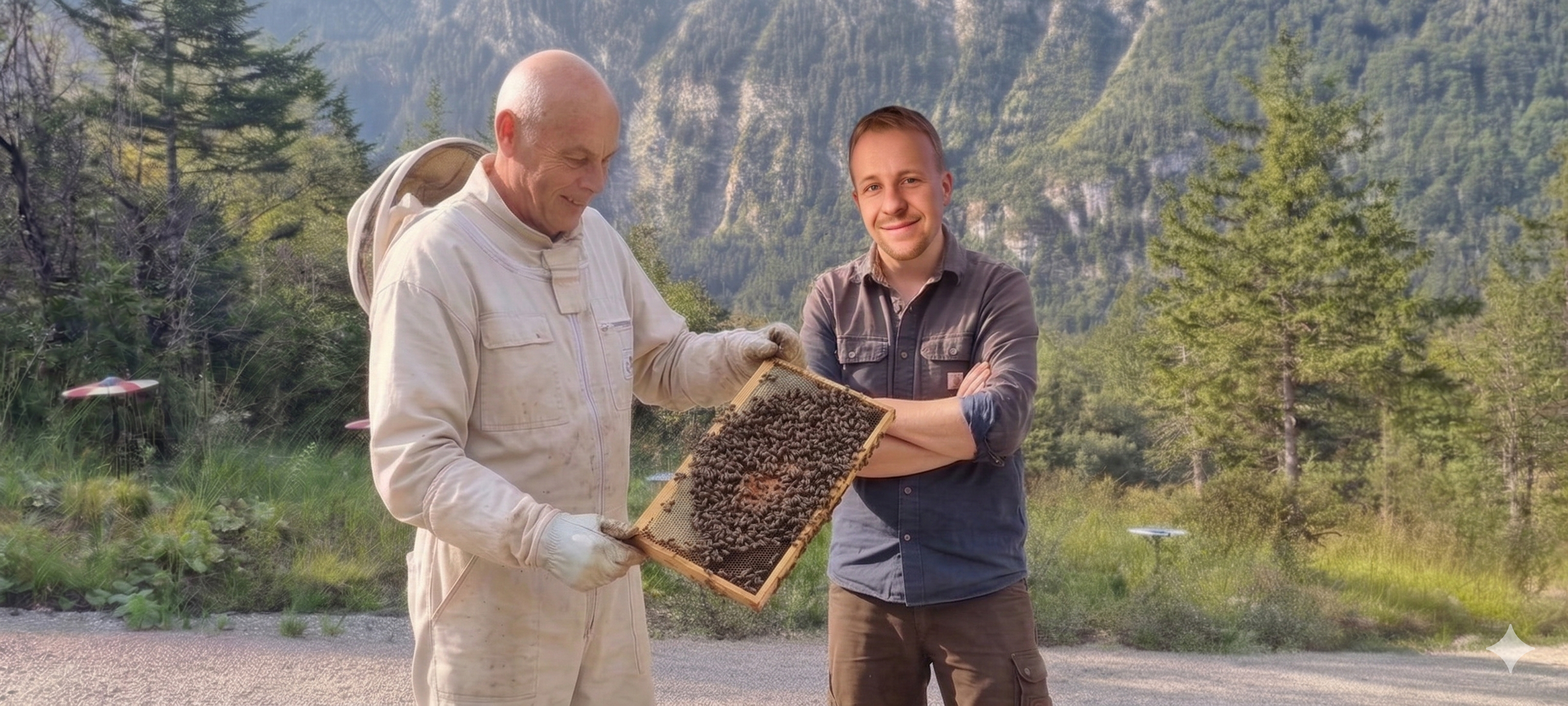 Herbert und Marcel auf der Belegstelle Offensee